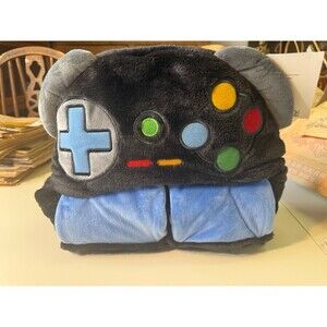 Your Zone Gamer Hooded Throw Blanket Glow In Dark Controller Kids 40x50